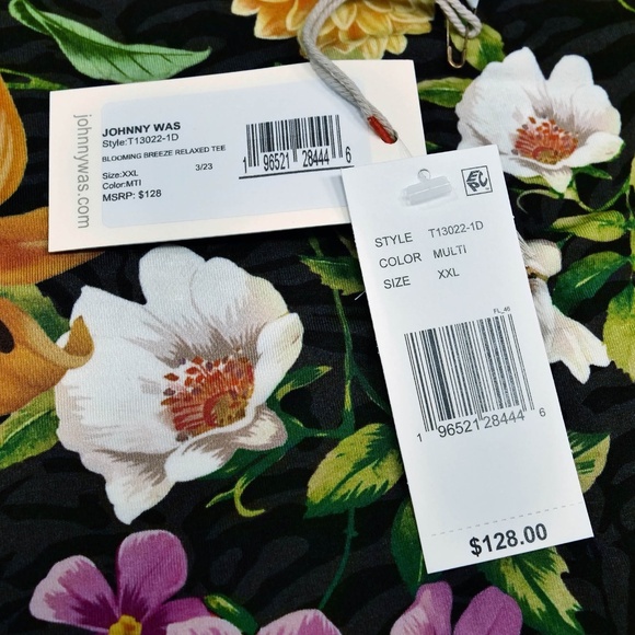 Johnny Was Blooming Breeze Relaxed Tee, XXL — NWT - Picture 6 of 6